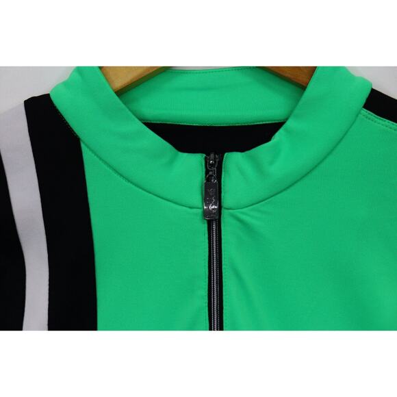 Bolle Tennis Golf Women's Long Sleeve Athletic Top Size Medium Black Green White - Picture 6 of 9